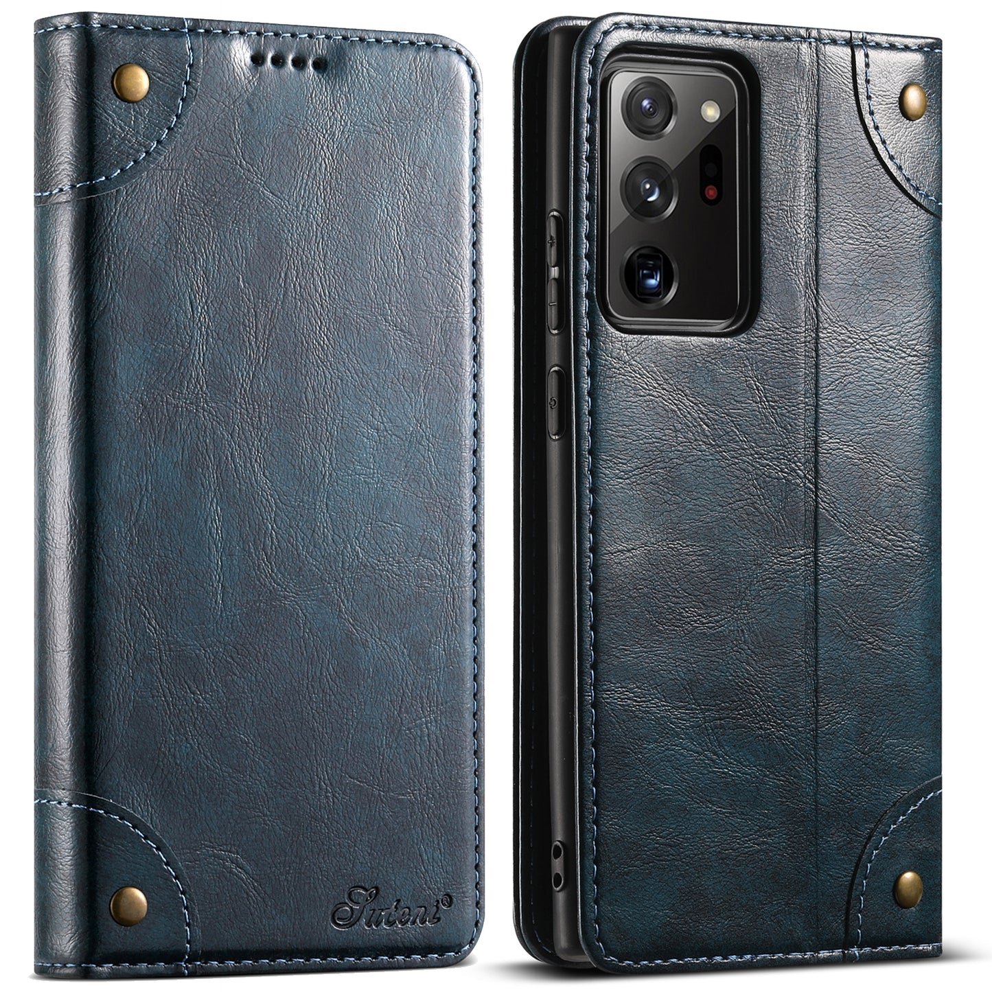 Baroque Galaxy Note20 Leather Case Magtic Flip Wallet Stand Business RFID