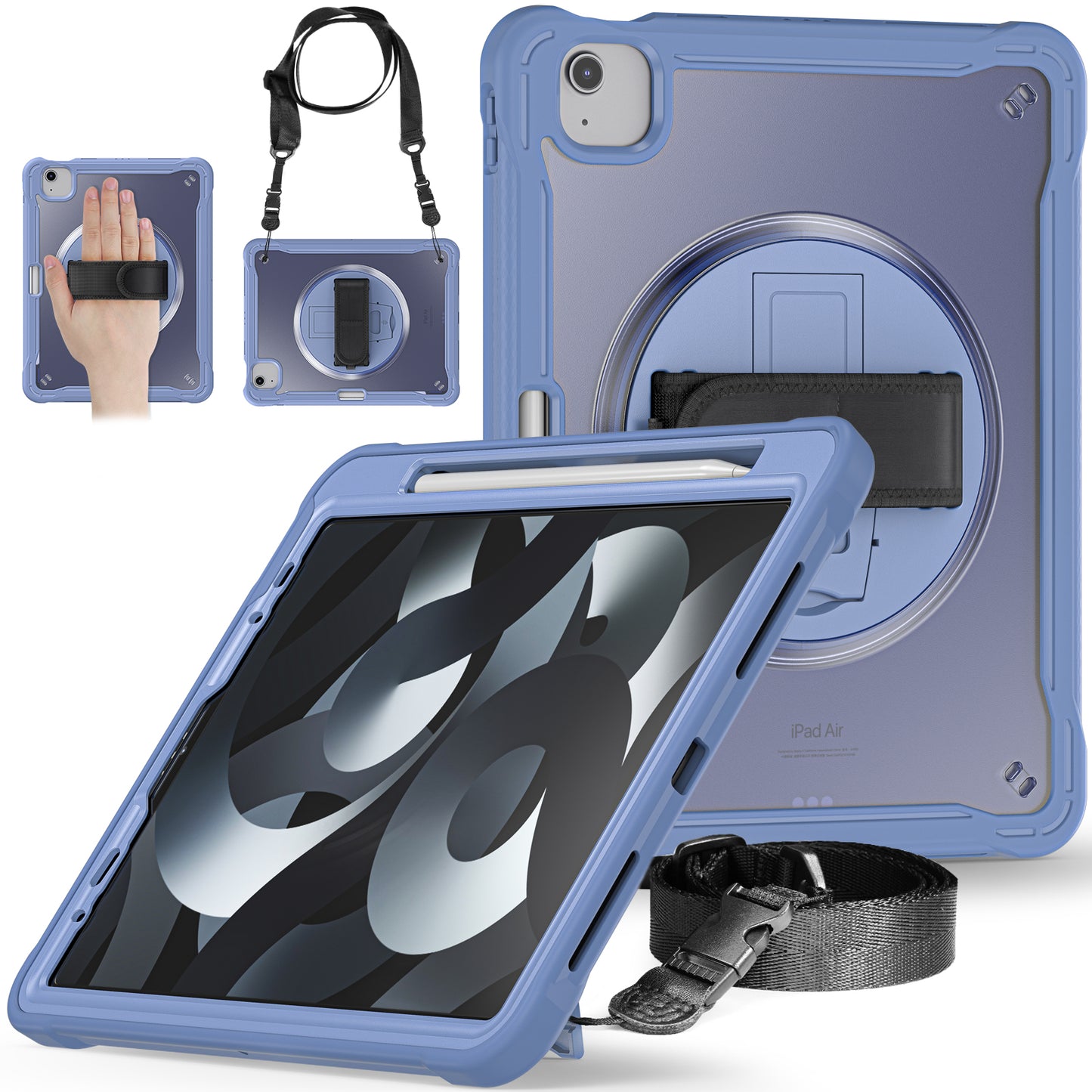 Popeye iPad Pro 11 (2020) Case Matte Frosted 360 Rotating Hand Shoulder Strap Unique