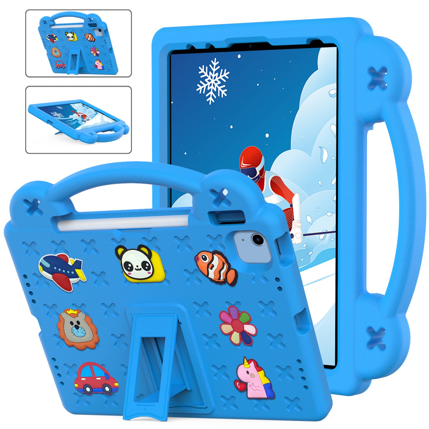 Berenstain Bear iPad 10 Case Children's Cartoon Flat Kickstand DIY Hand Holder