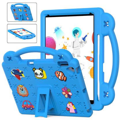 Berenstain Bear iPad 7 EVA Case Children's Cartoon Flat Kickstand DIY Hand Holder