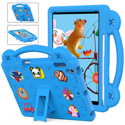 Berenstain Bear iPad 6 EVA Case Children's Cartoon Flat Kickstand DIY Hand Holder