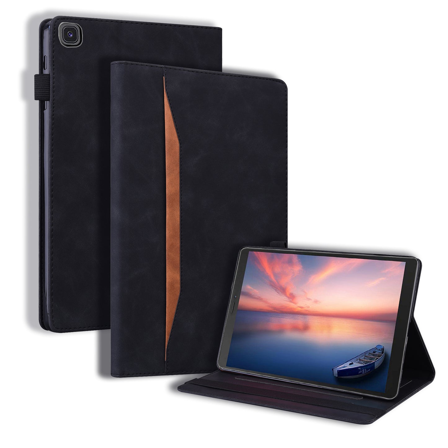 Business Stitching Galaxy Tab A 8.0 (2019) Leather Case Retro Wallet Stand