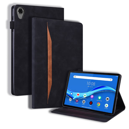 Business Stitching Lenovo Tab M8 HD (2019) Leather Case Retro Wallet Stand