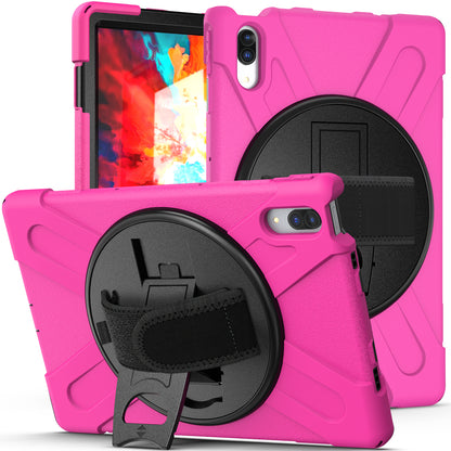 Pirate King Lenovo Tab P11 Pro (2021) Case 360 Rotating Stand Holder Shoulder Strap