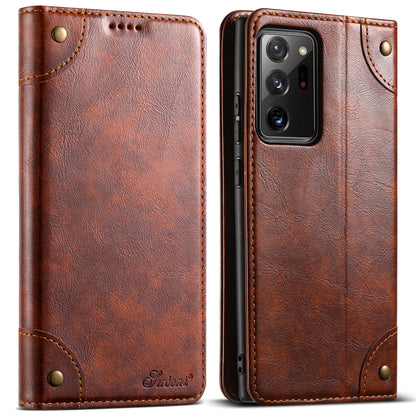 Baroque Galaxy Note20 Leather Case Magtic Flip Wallet Stand Business RFID