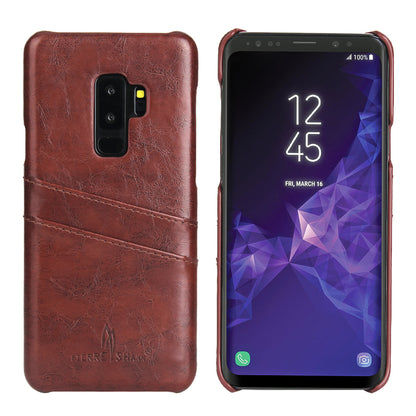 Oil Artificial Leather Galaxy S9+ Wallet Cover Back Pack Business