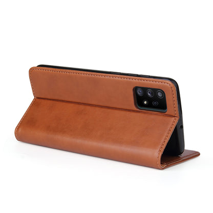 PU Leather Galaxy A52 Flip Case Wallet Stand Texture Deluxe