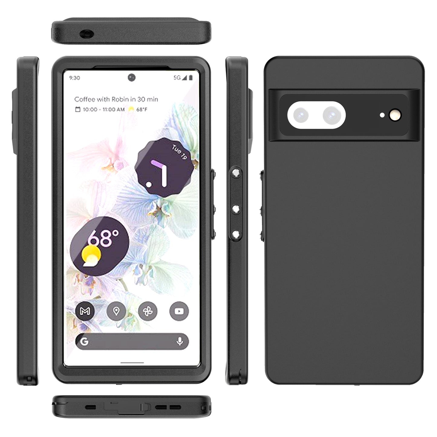 Twill Swimming IP68 Google Pixel 7 Waterproof Case Bumper Combo Armor Protection