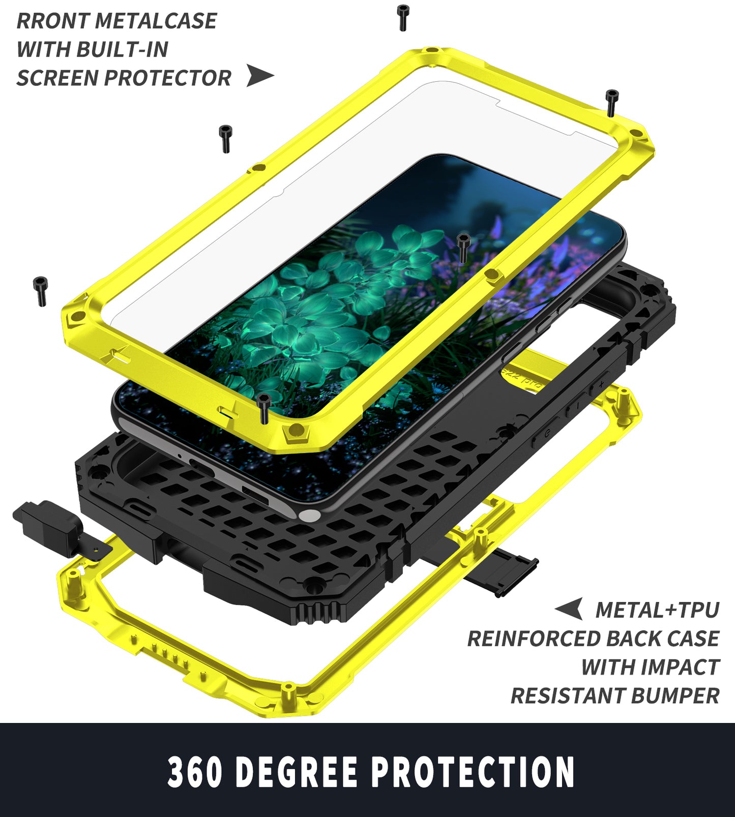 Metal Vajra Galaxy S23+ Case Shockproof Stand Strap Outdoor Sports Full Protection