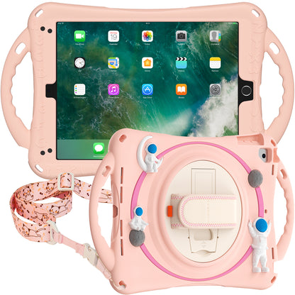 Spaceman iPad 5 Case 360 Rotating Hand Strap Removable Shoulder Strap