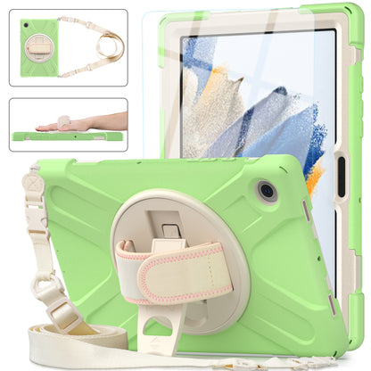 Pirate King Galaxy Tab A8 Case 360 Rotating Stand Hand Holder Shoulder Strap