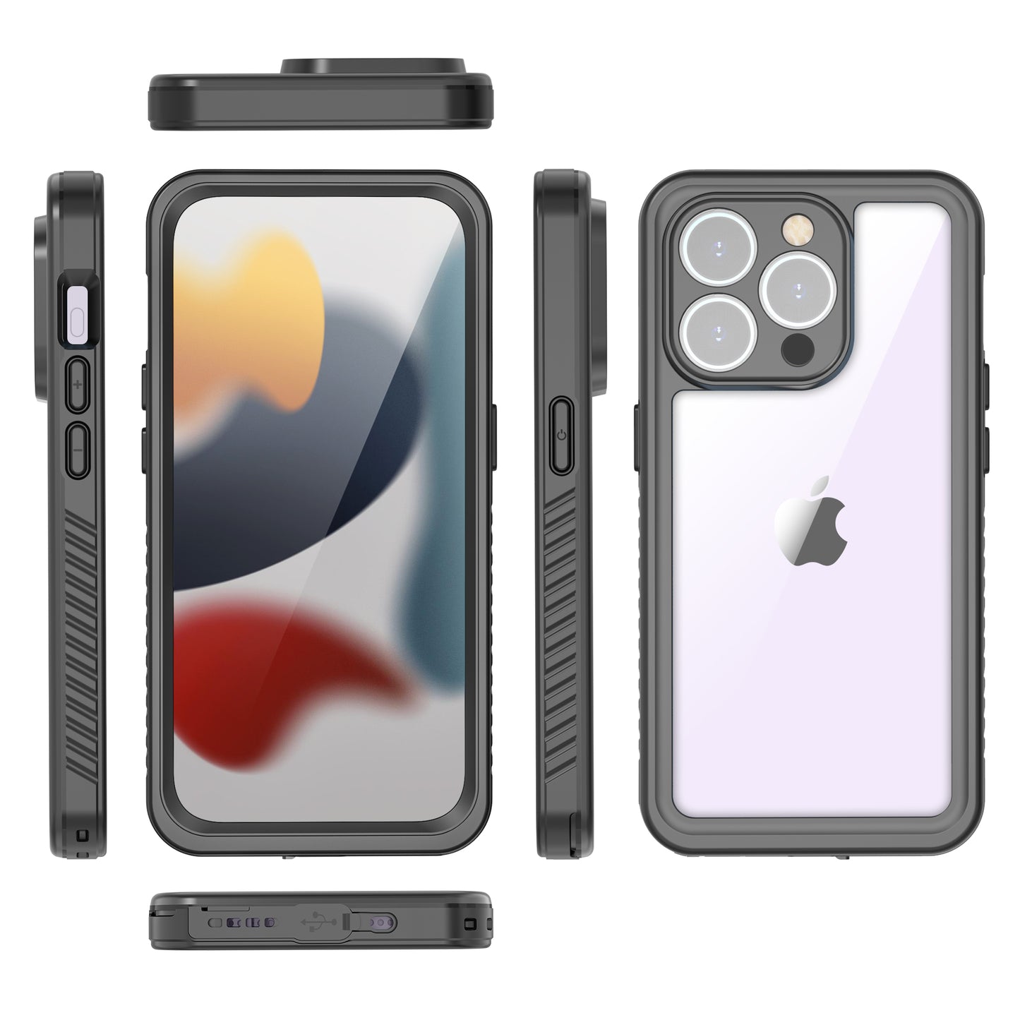 Twill Swimming IP68 iPhone 15 Pro Max Waterproof Case Bumper Combo Armor Protection