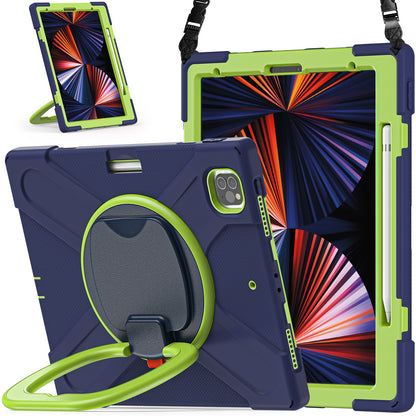 Pirate Box iPad Pro 12.9 (2021) Case Hook Stand Rotating with Hand Holder Shoulder Strap