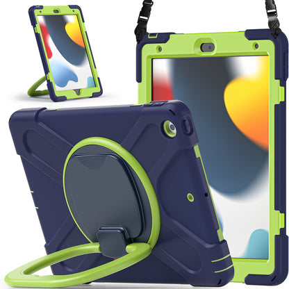 Pirate Box iPad 9 Case Hook Stand Rotating with Hand Holder Shoulder Strap