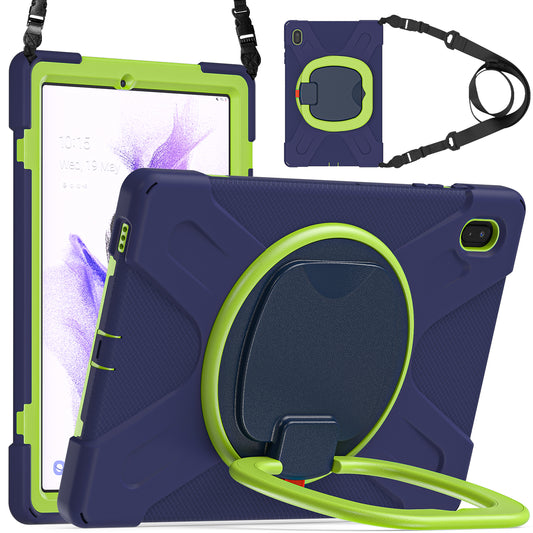 Pirate Box Galaxy Tab S8+ Case Hook Stand Rotating with Hand Holder Shoulder Strap