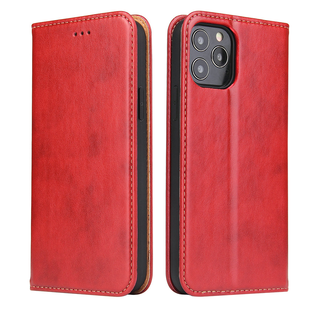 PU Leather iPhone 12 Mini Flip Case Wallet Stand Texture Deluxe