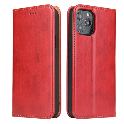 PU Leather iPhone 12 Mini Flip Case Wallet Stand Texture Deluxe