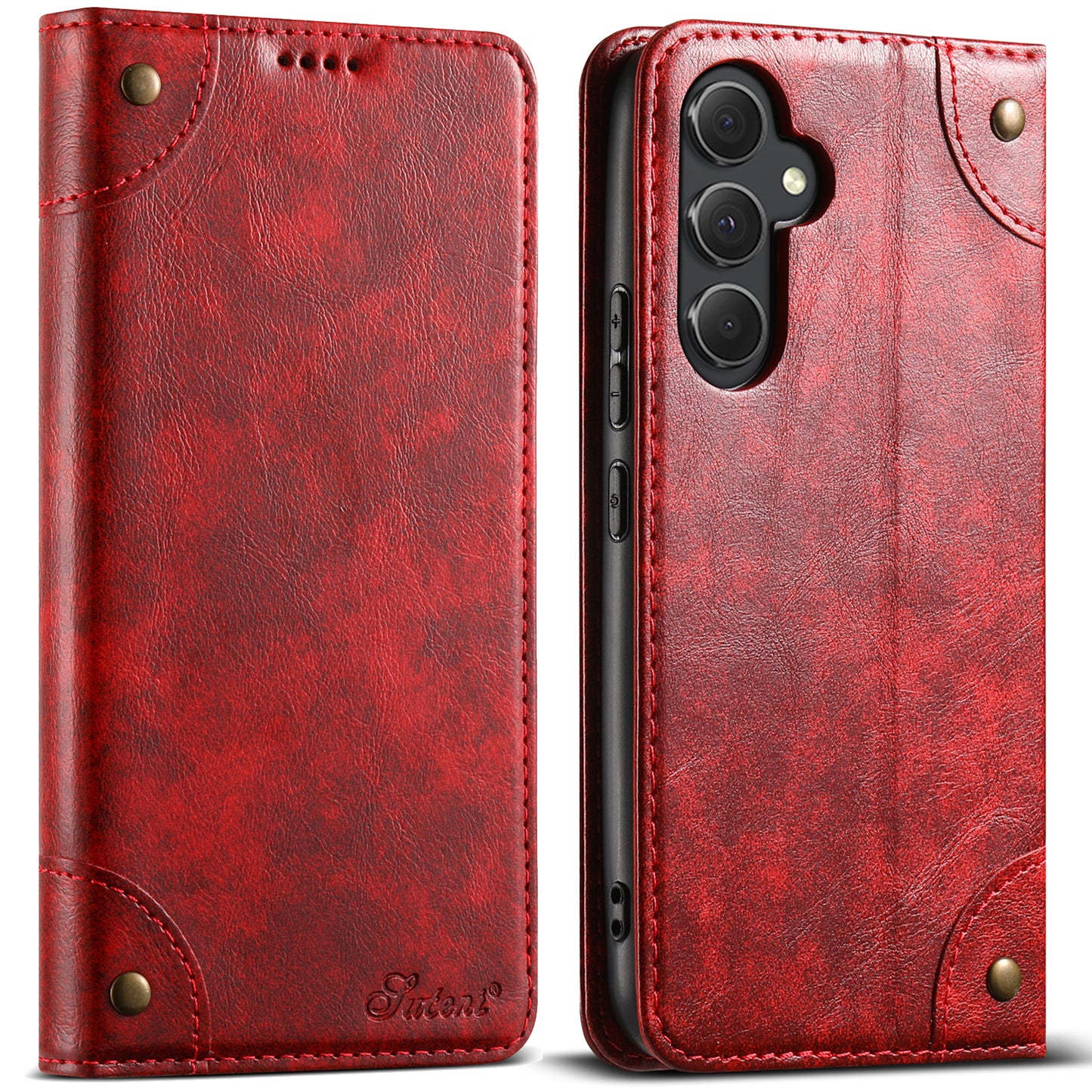 Baroque Galaxy A13 Leather Case Magtic Flip Wallet Stand Business RFID