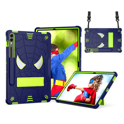 Spider-Man Galaxy Tab S9 FE+ Shockproof Case Rugged Detachable Shoulder Strap