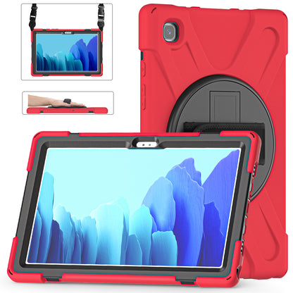 Pirate King Galaxy Tab A7 Case 360 Rotating Stand with Hand Holder Shoulder Strap