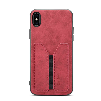 Elastic Card Holder iPhone Xs Max Back Cover Retro Leather Soft Slim