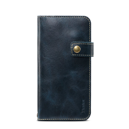 Waxed Cowhide Leather iPhone XR Magnetic Buckle Case Wallet Stand