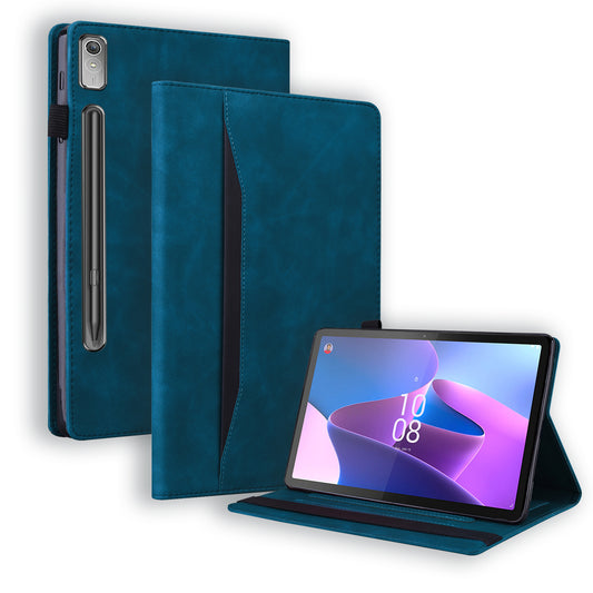 Business Stitching Lenovo Tab P11 Plus (2023) Leather Case Retro Wallet Stand