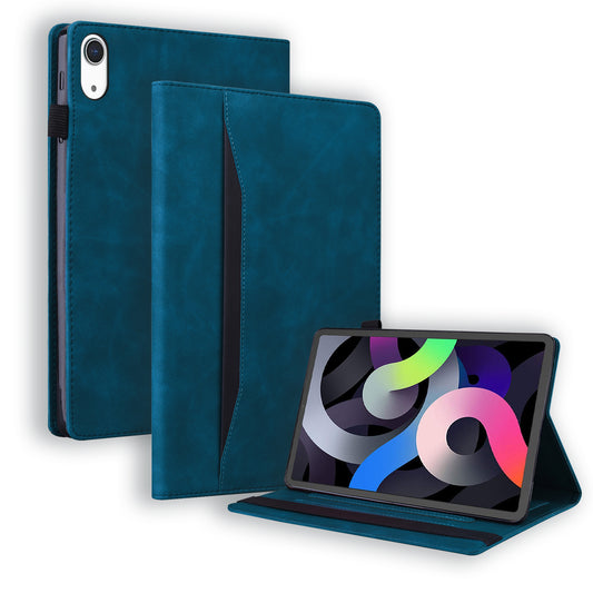 Business Stitching iPad Air 4 Leather Case Homochromatic Retro Wallet Stand