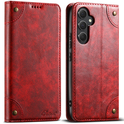 Baroque Galaxy A14 Leather Case Magtic Flip Wallet Stand Business RFID