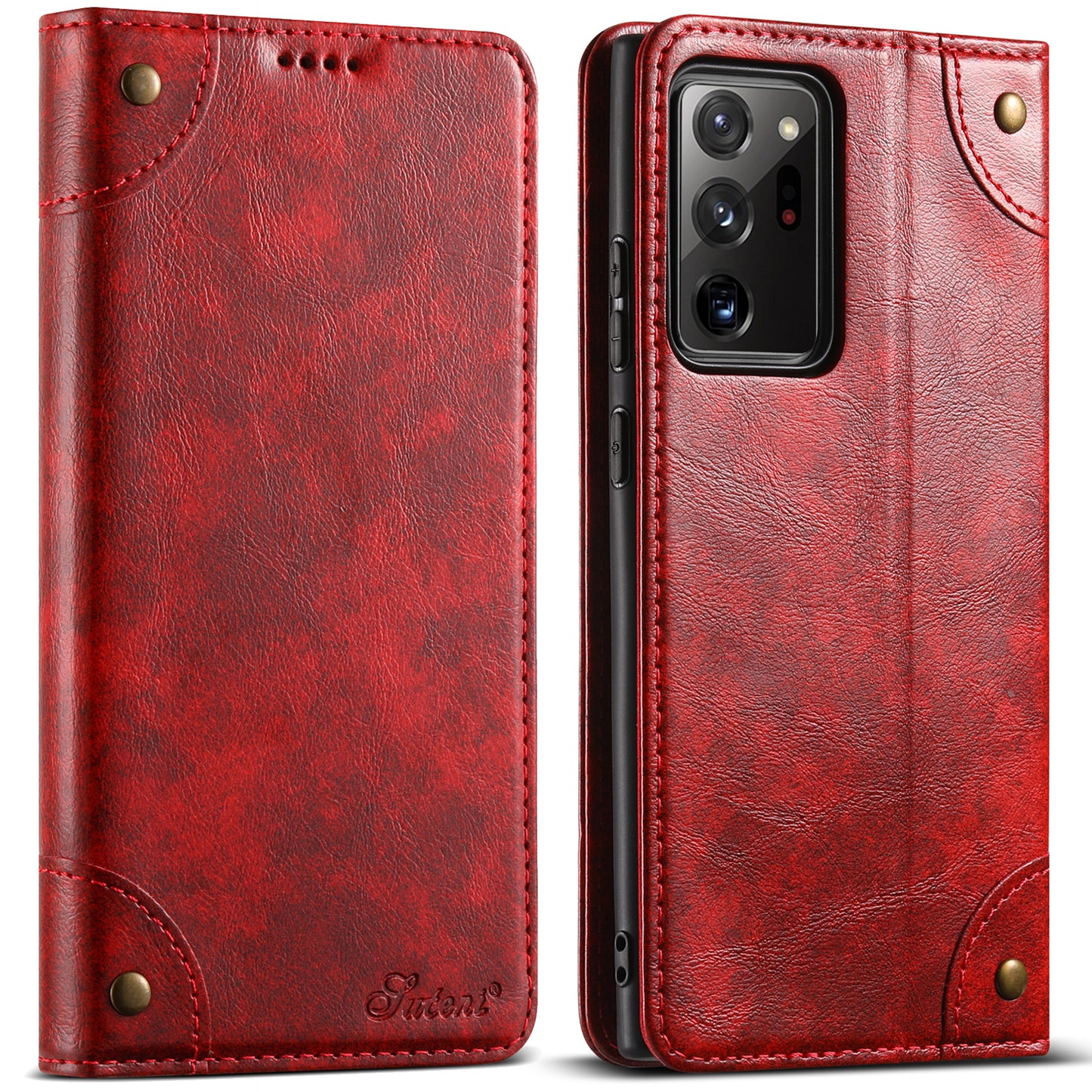 Baroque Galaxy Note20 Leather Case Magtic Flip Wallet Stand Business RFID