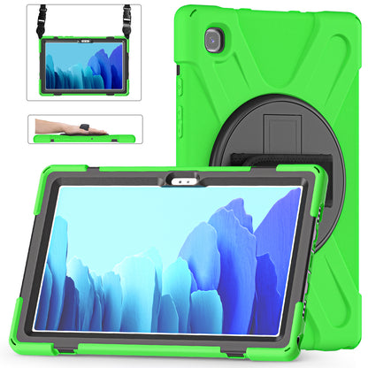 Pirate King Galaxy Tab A7 Case 360 Rotating Stand with Hand Holder Shoulder Strap