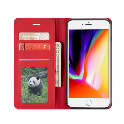 New Slim iPhone 8 Plus Leather Case Book Stand Wallet Magnetic