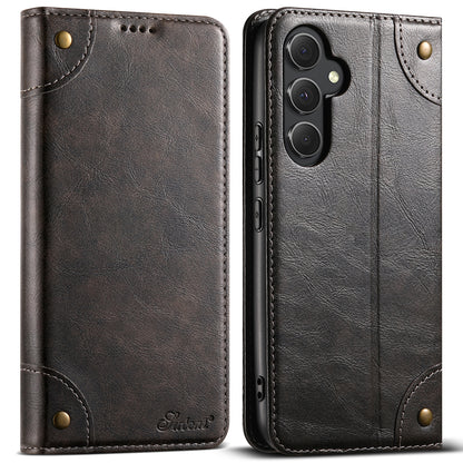 Baroque Galaxy A13 Leather Case Magtic Flip Wallet Stand Business RFID