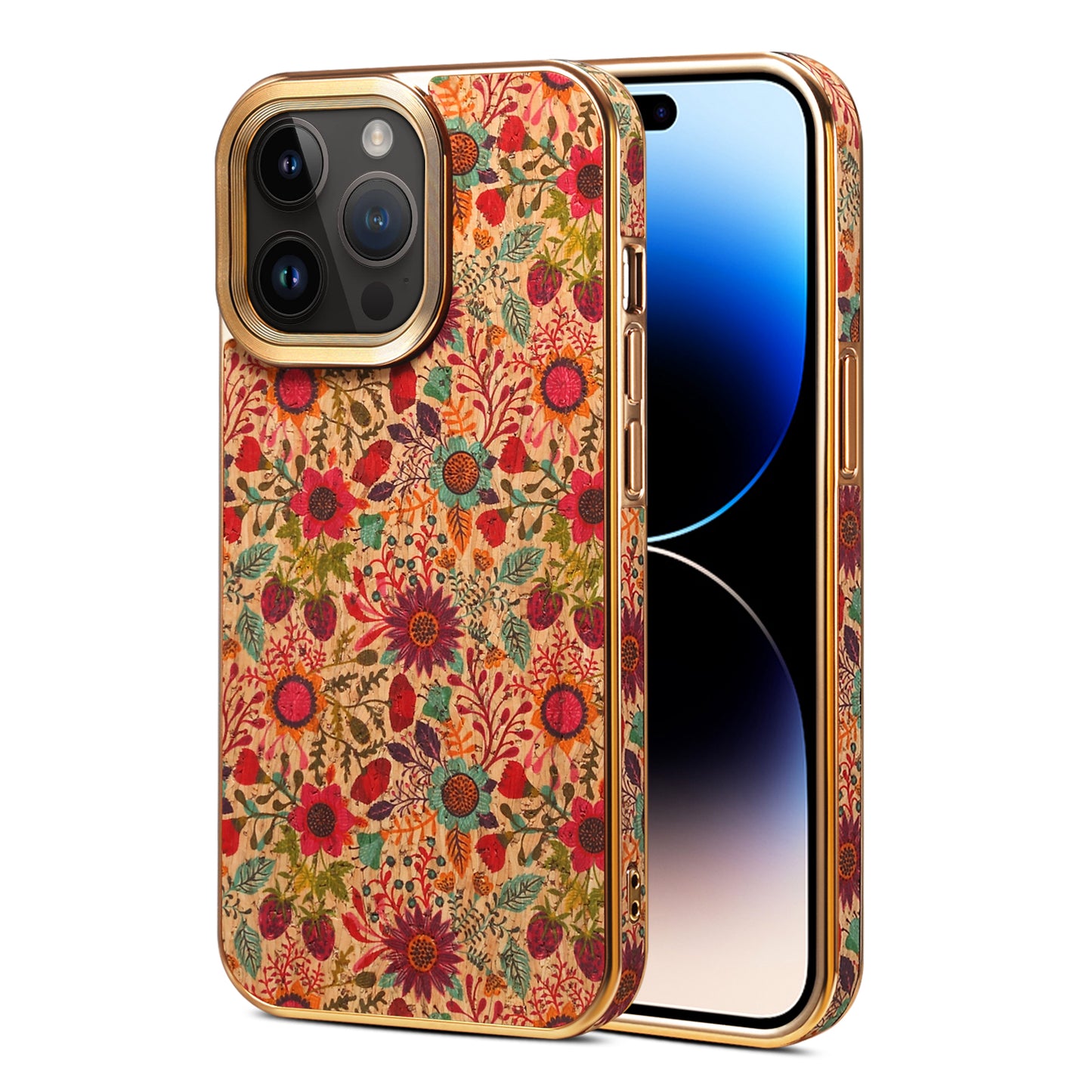 Moslem Flowers Wood iPhone 12 Pro Max Electroplated Cover Retro