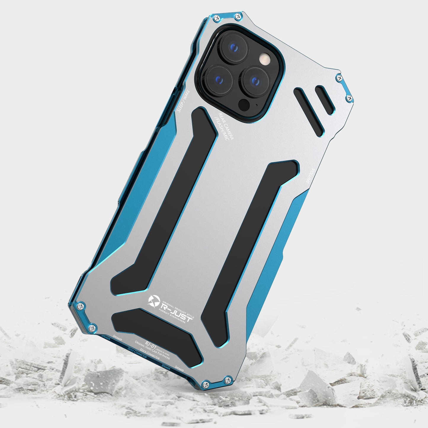 Gundam Hollow iPhone 14 Pro Max Cover Aluminum Zinc Alloy Anti-fall Nano Scratch