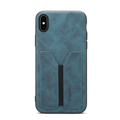 Elastic Card Holder iPhone XR Back Cover Retro Leather Soft Slim