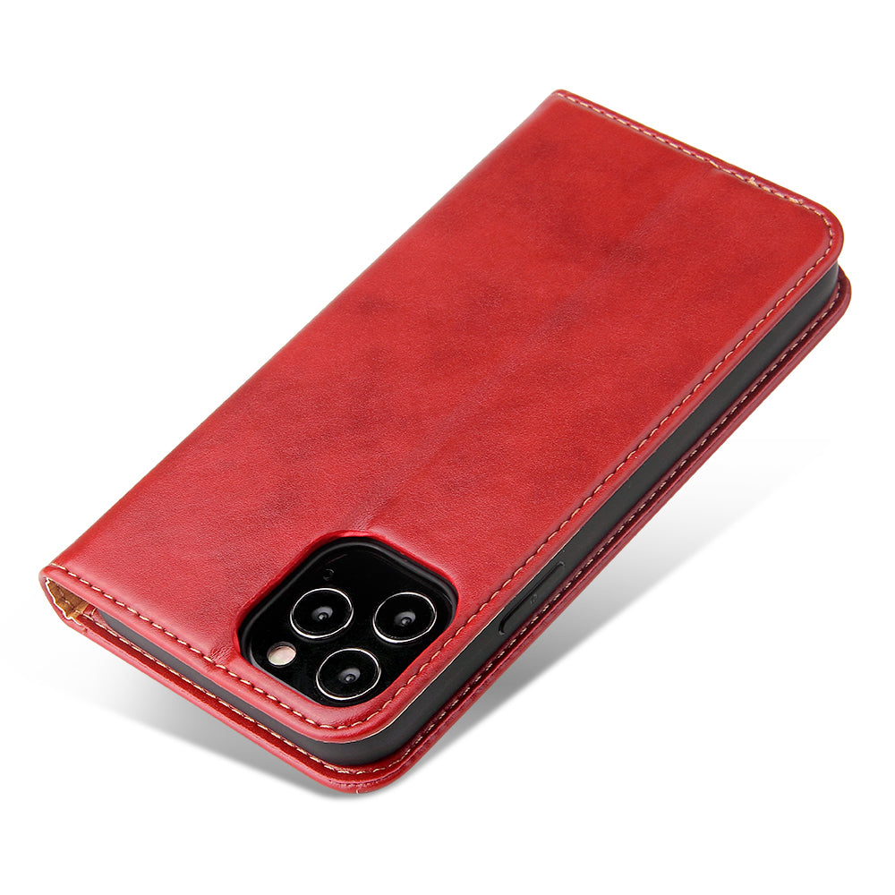 PU Leather iPhone 12 Mini Flip Case Wallet Stand Texture Deluxe