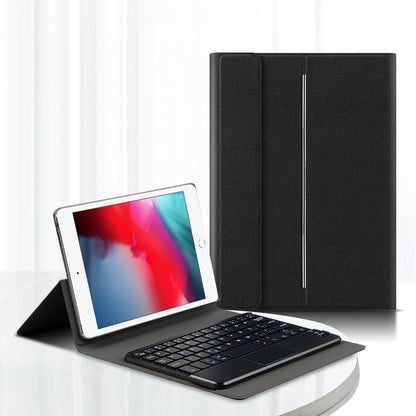 Metal Hinge Apple iPad Mini 5 Keyboard Case with Touchpad Detachable Slik Leather