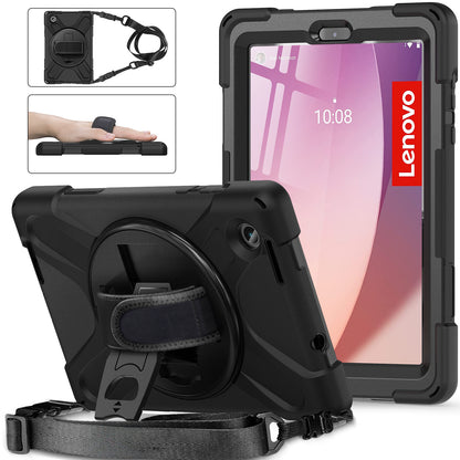 Pirate King Lenovo Tab M8 (2023) Case 360 Rotating Stand Shoulder Strap