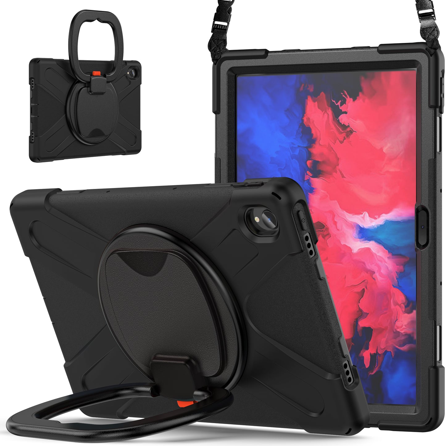 Pirate Box Lenovo Tab P11 Plus (2021) Case Hook Stand Rotating Holder Shoulder Strap