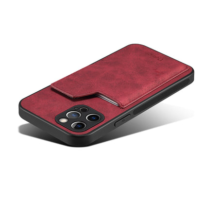 Card Pouch iPhone 12 Pro Max Back Cover Retro Leather Soft TPU