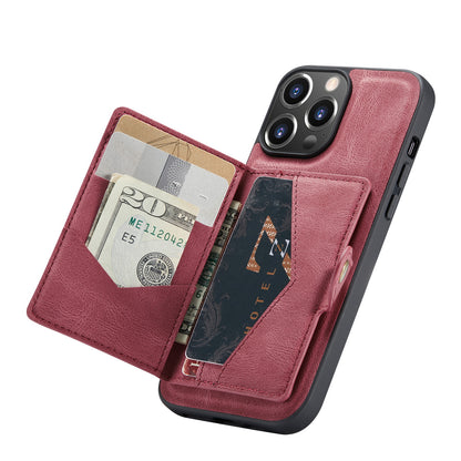 Magnetic Detachable Card Bag iPhone 13 Mini Leather Cover RFID Flip Stand