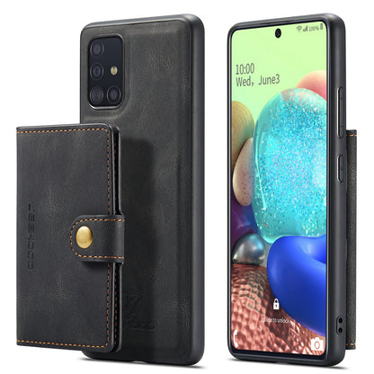 Magnetic Detachable Card Bag Galaxy A71 Leather Cover RFID Flip Stand