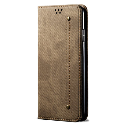 Retro Demin Galaxy A23 Leather Case Frosted TPU Shell Magnetic Wallet Stand