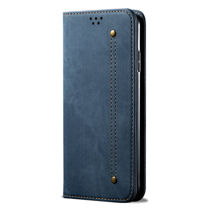 Retro Demin Galaxy S24 Ultra Leather Case Frosted TPU Shell Magnetic Wallet Stand