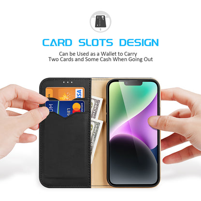 Hivo Magnetic Apple iPhone 15 Leather Case RFID Card Slots Magnetic Stand