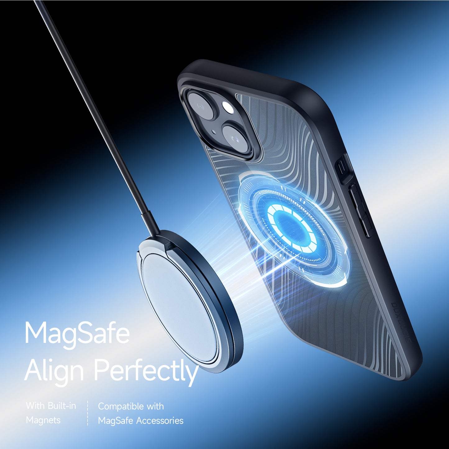 Aimo Magsafe iPhone 15 Plus Case Redefine Frosted Flowing Lines