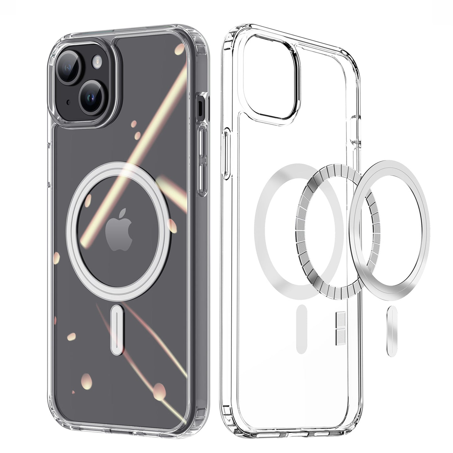 Clin Clear iPhone 15 Case Magnetic Adsorption Bayer TPU Shockproof