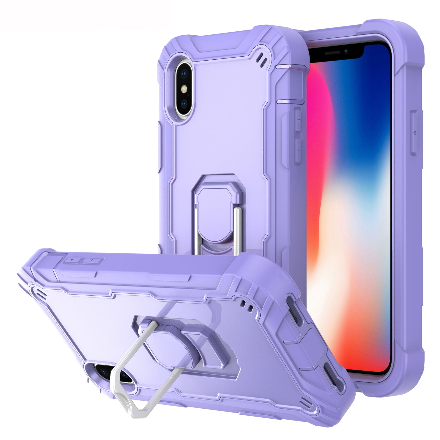 Ring Holder Kickstand iPhone X Xs Shockroof Case All Round Protection Military