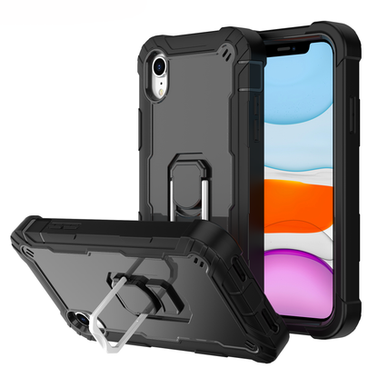 Ring Holder Kickstand iPhone XR Shockroof Case All Round Protection Military